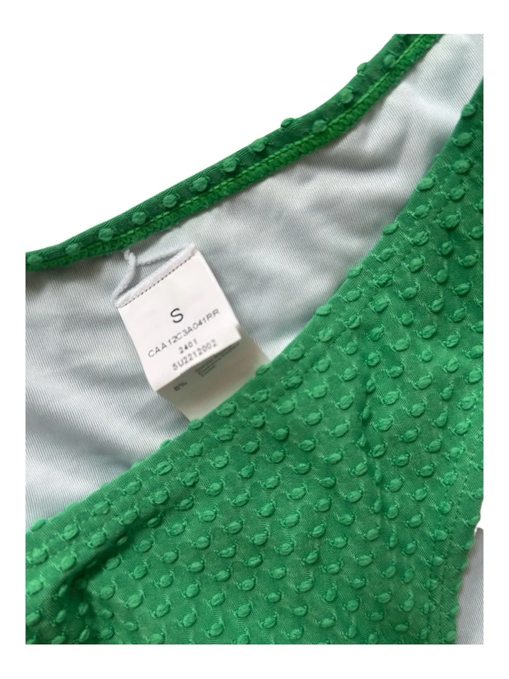 Cupshe Emerald Green Textured Triangle Bikini